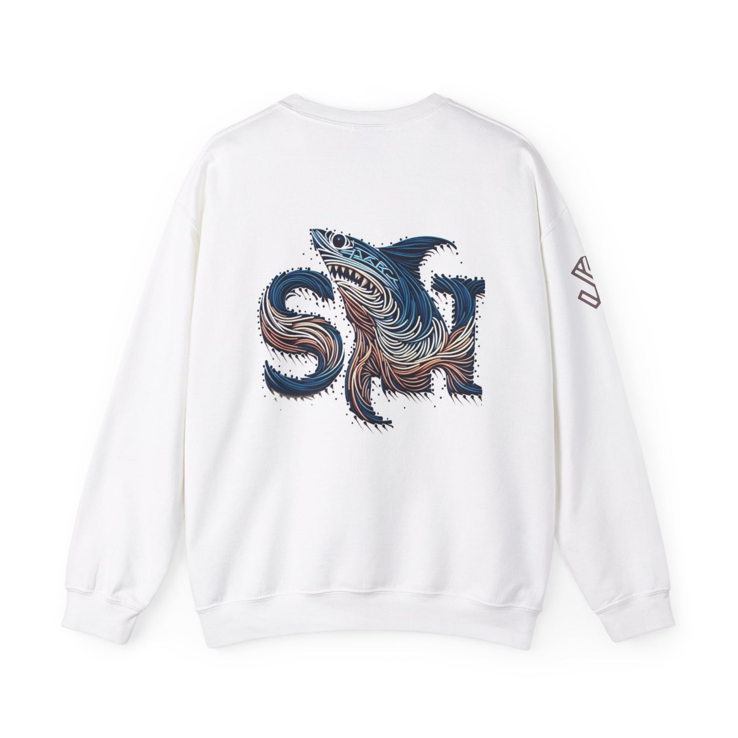 Shark Euphoria crewneck sweatshirt back design