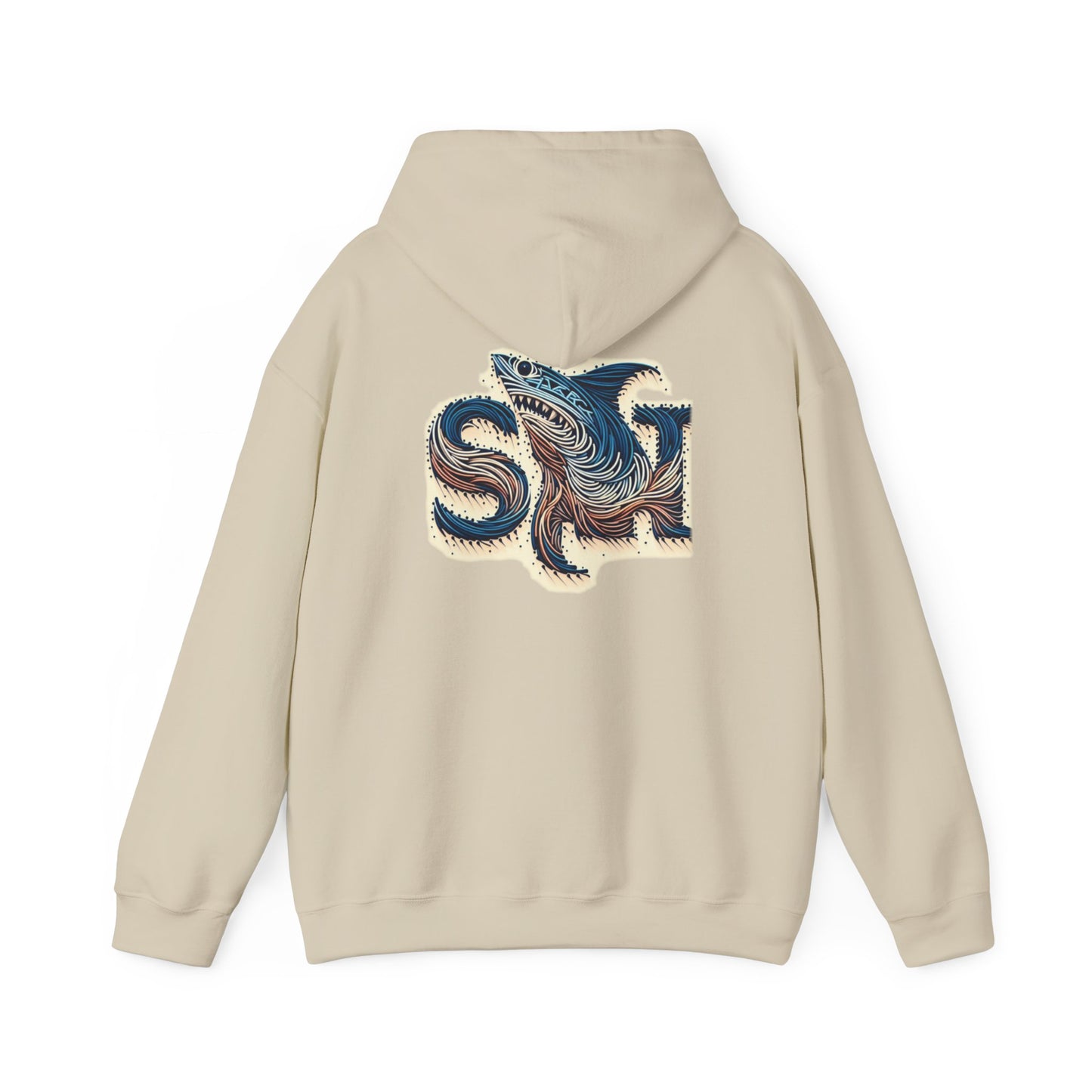 Shark Euphoria Hoodie Back Design